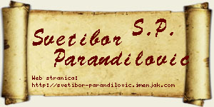 Svetibor Parandilović vizit kartica